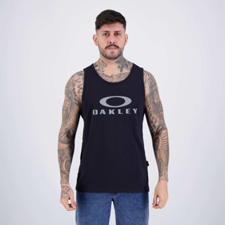 Regata Oakley Bark Tank Preta e Cinza em Oferta na Shopee