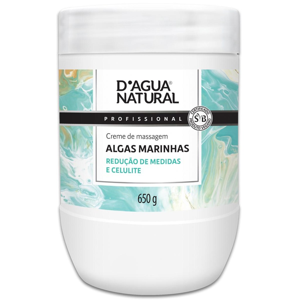 Creme de Massagem Dagua Natural Algas Marinhas 650g Redução de Medidas e Celulite