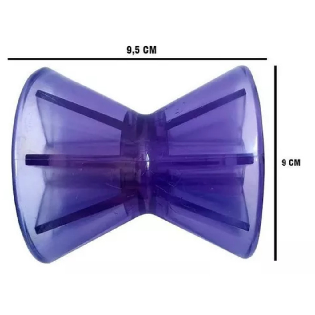 1 Rolete Apoio Em Polímero Azul 90mm Carretas Barcos Jet Ski