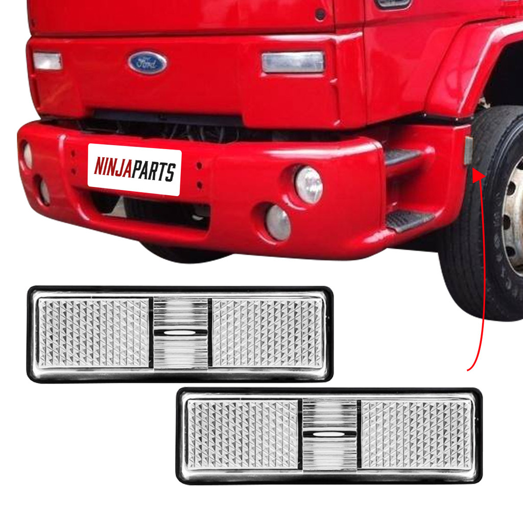 Par Lanterna Do Estribo Led Caminhão Ford Cargo Cristal 2 Unid em Oferta na Shopee