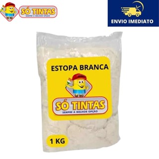 Estopa Multiuso para Polimentos e Limpeza Branca 1kg 100% Algodão Alta Qualidade - Só Tintas em Oferta na Shopee