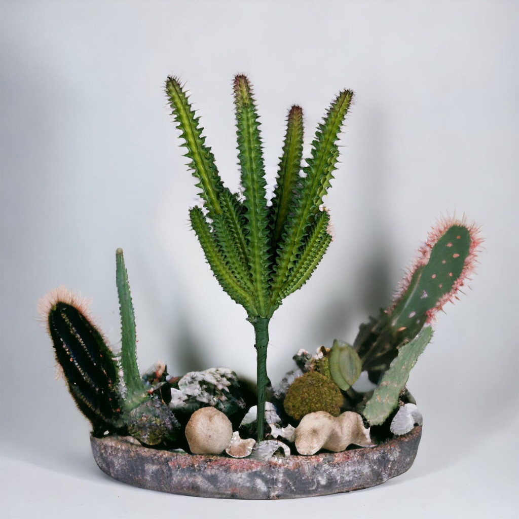 Planta Cacto Pequeno Artificial Suculenta Para Decoração Enfeite Decorativo Enfeite