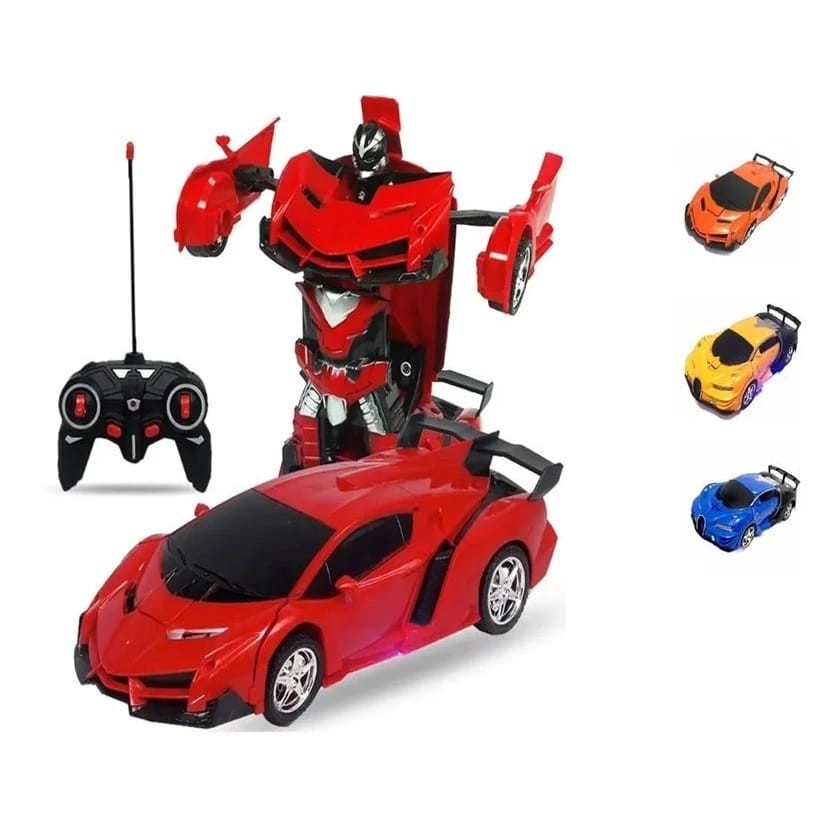 Brinquedo Carrinho de Controle Remoto Vira Robô  (Transformers)