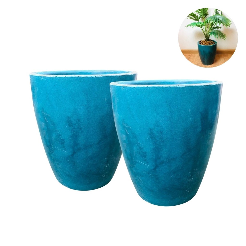 Kit 2 Vasos para plantas 29x25cm em Polietileno Liso