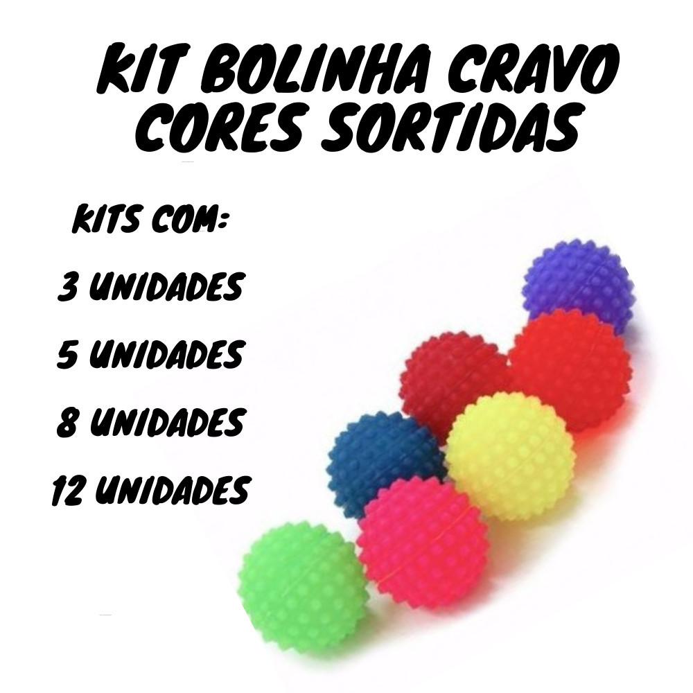Kit Bolinhas Anti Stress Cravo para Fisioterapias/massagens ou crianças Pet Cães e Gatos em Oferta na Shopee