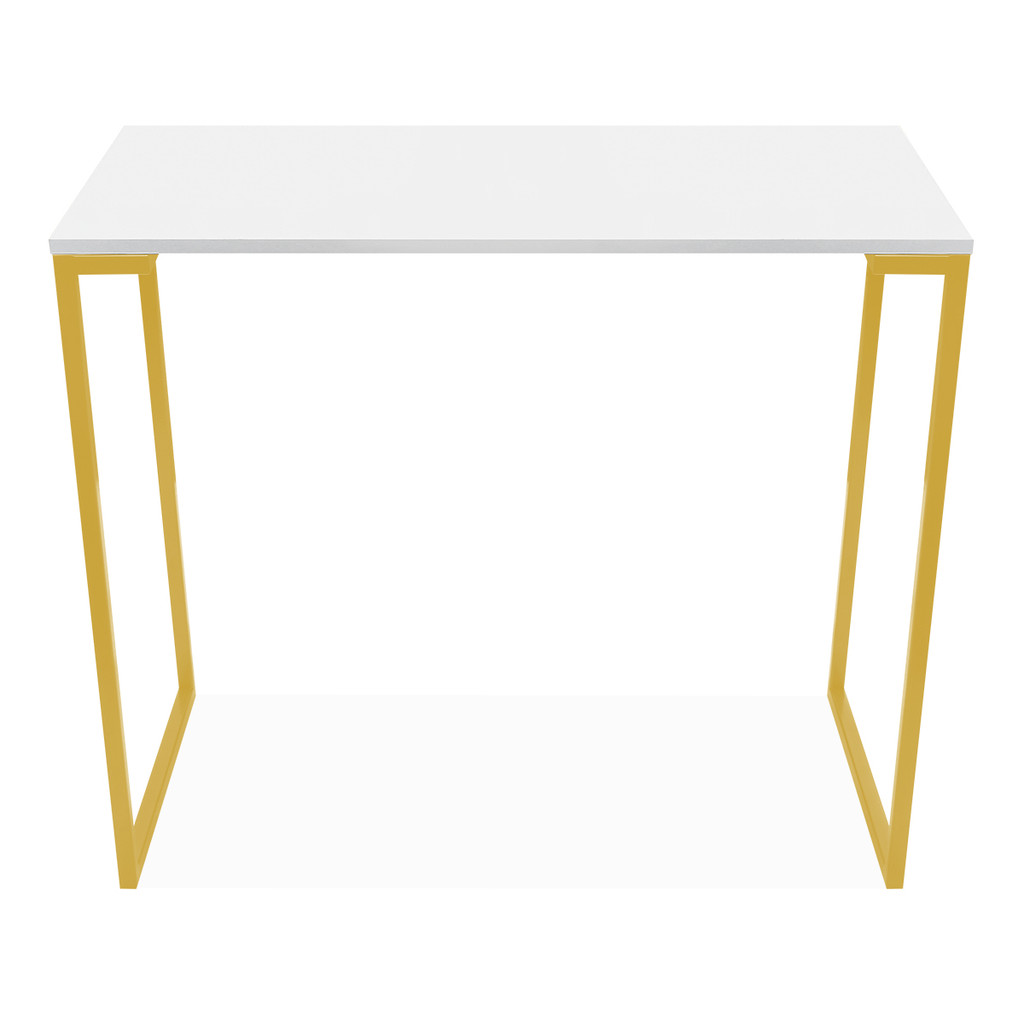 Mesa Manicure Industrial Ferro 90 cm Branco Base Dourado em Oferta na Shopee