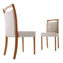 Conjunto com 2 cadeiras Munique em Madeira Maciça para Sala de Jantar Moderna Mobília