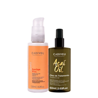 Kit Cadiveu Professional Açaí Oil 60 e Bye Bye Frizz Leave-in (2 produtos) em Oferta na Shopee