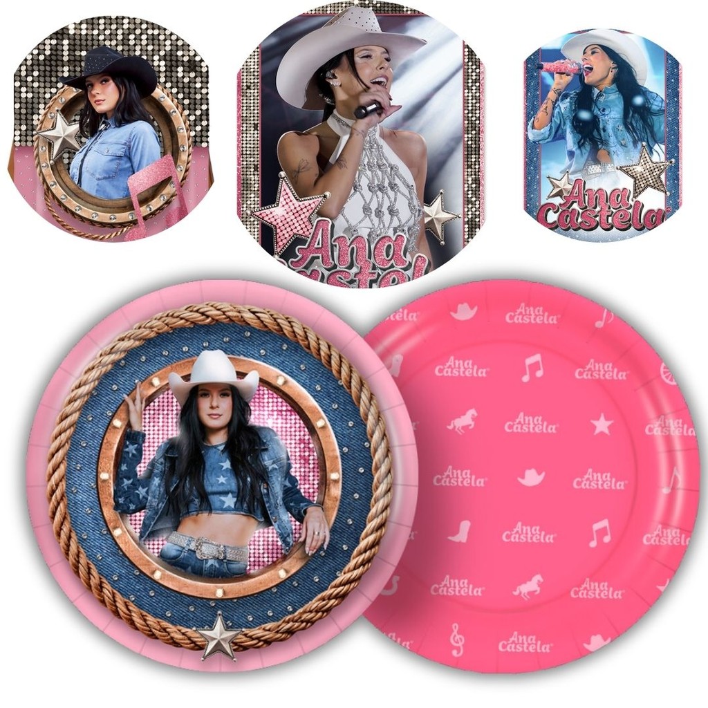 8 PRATO BOLO FESTA  ANA CASTELA  DE PAPEL 18 CM REGINA em Oferta na Shopee