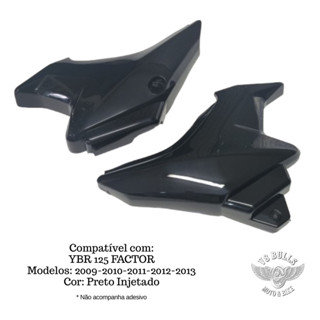 TAMPA LATERAL(PAR) P/ YBR125 FACTOR 2009 A 2013 PRETO INJETADO em Oferta na Shopee