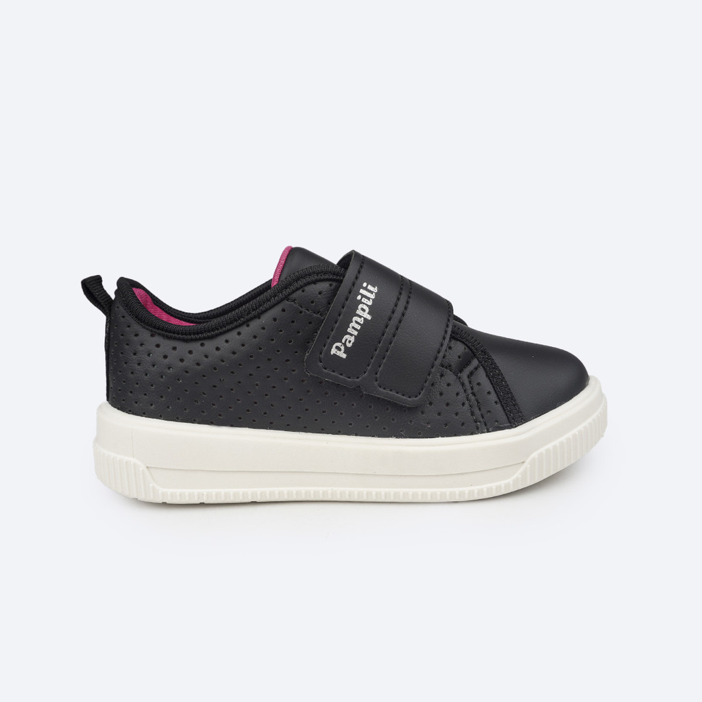 Tênis Infantil Feminino Pampili Calce Fácil Perfuros - Baby & Kids Fashion