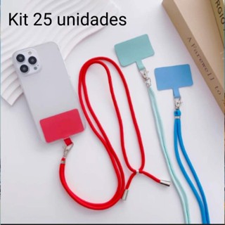 Kit 25 Cordão Para Celular Universal Alça De Pescoço E Pulso em Oferta na Shopee