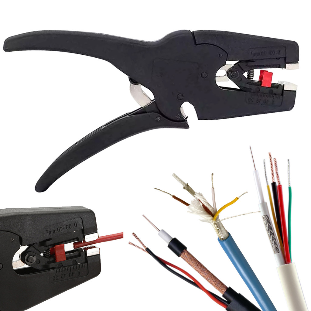 Novo Descascador De Fios Cortador Stripper Ferramenta Descascamento Para Comprimento Gama Eletricista Fio em Oferta na Shopee