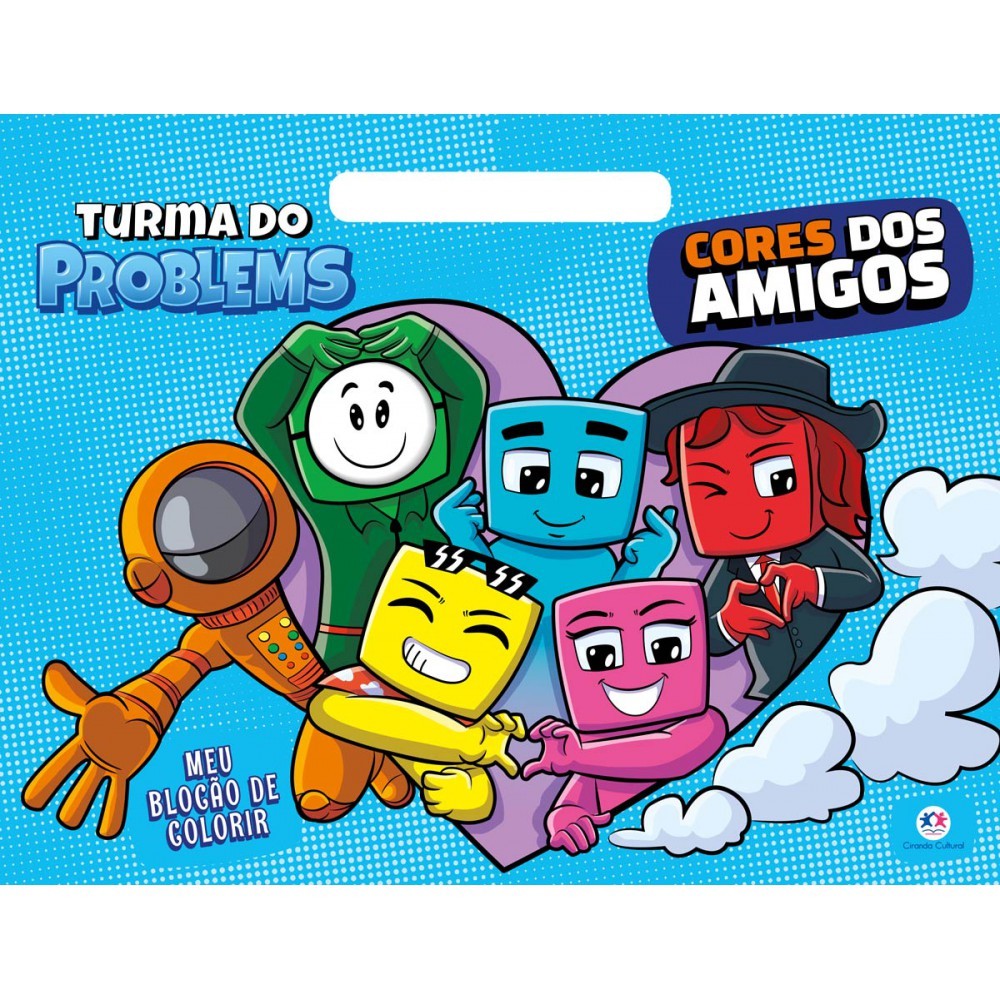 Livro Blocão de colorir Turma do Problems - Cores dos amigos em Oferta na Shopee