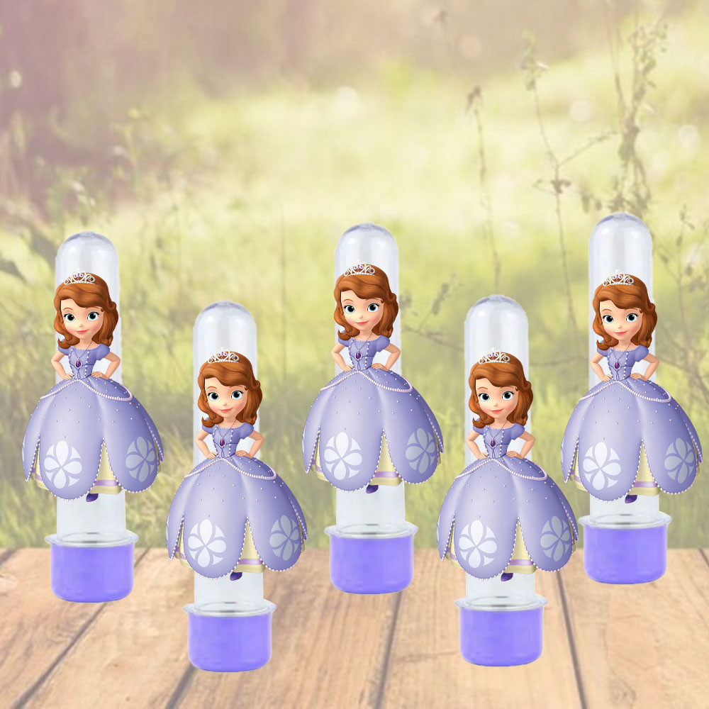 Kit com 10, 20 ou 30 Tubetes Personalizado Para aniversário Princesa Sofia em Oferta na Shopee