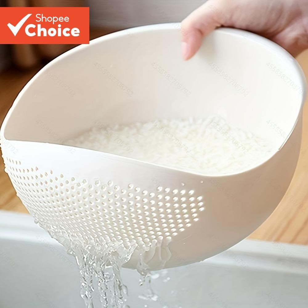 1 Cesta de lavagem de arroz multifuncional Dreno de frutas vegetais Cesta de lavagem de água Cozinha doméstica Peneira d