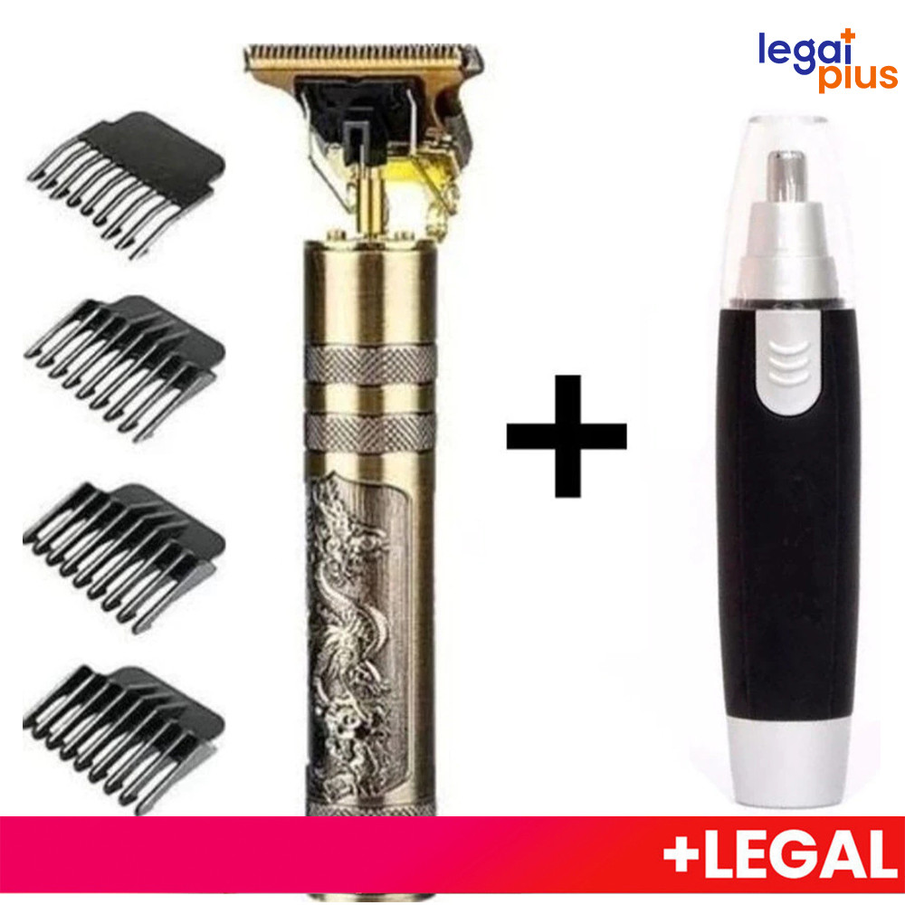 Kit cuidados masculinos - Barbeador e aparador de pelos Maquina cortar cabelo dragão