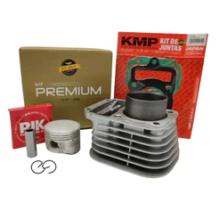 Kit motor cilindro completo Cg 125 Titan 95/96/97/98/99 Kmp premium pino grosso15mm