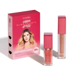 Kit Eudora Niina Secrets Queridinhos Batom Líquido Matte + Gloss Crystal