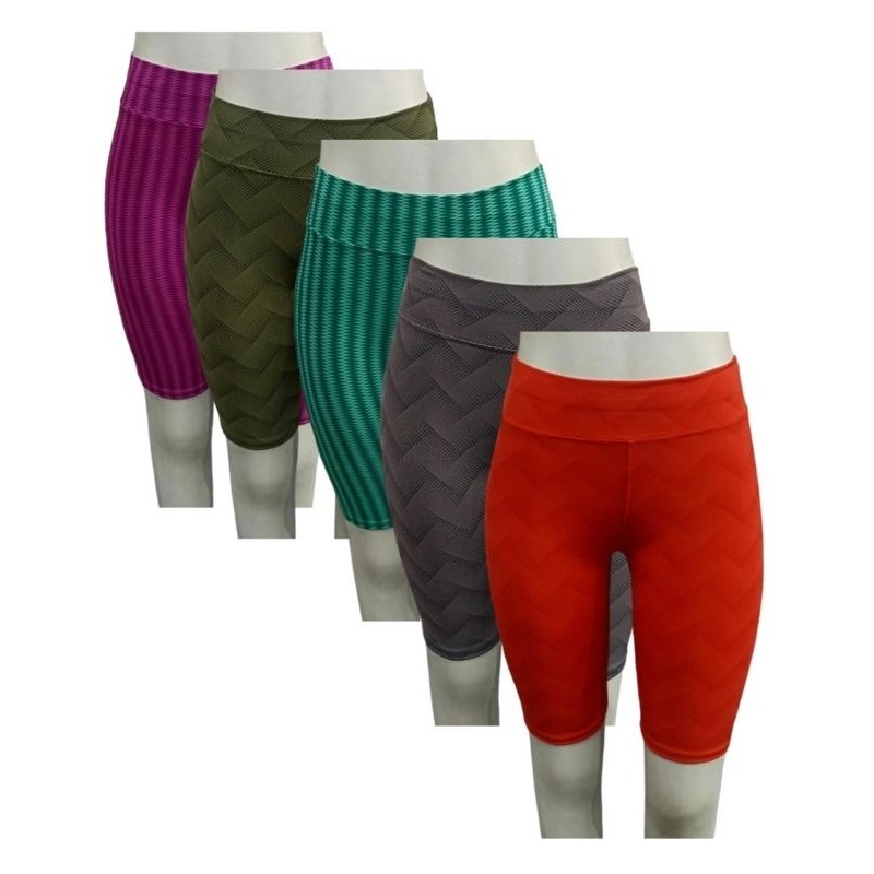 kit 5  bermuda pedal feminino short 3D academia suplex estampado p ao gg