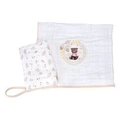 Kit Pano De Boca Muito Mimo Soft Prendedor Urso - 2 Peças