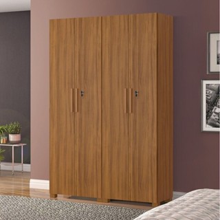 Kit com 2 Armários Multiuso Escritório Nt4020 4 Portas e Prateleiras Freijó em Oferta na Shopee