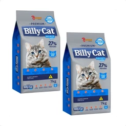 Kit 2 Ração Billy Cat Select - 7Kg Gatos Adultos Mix