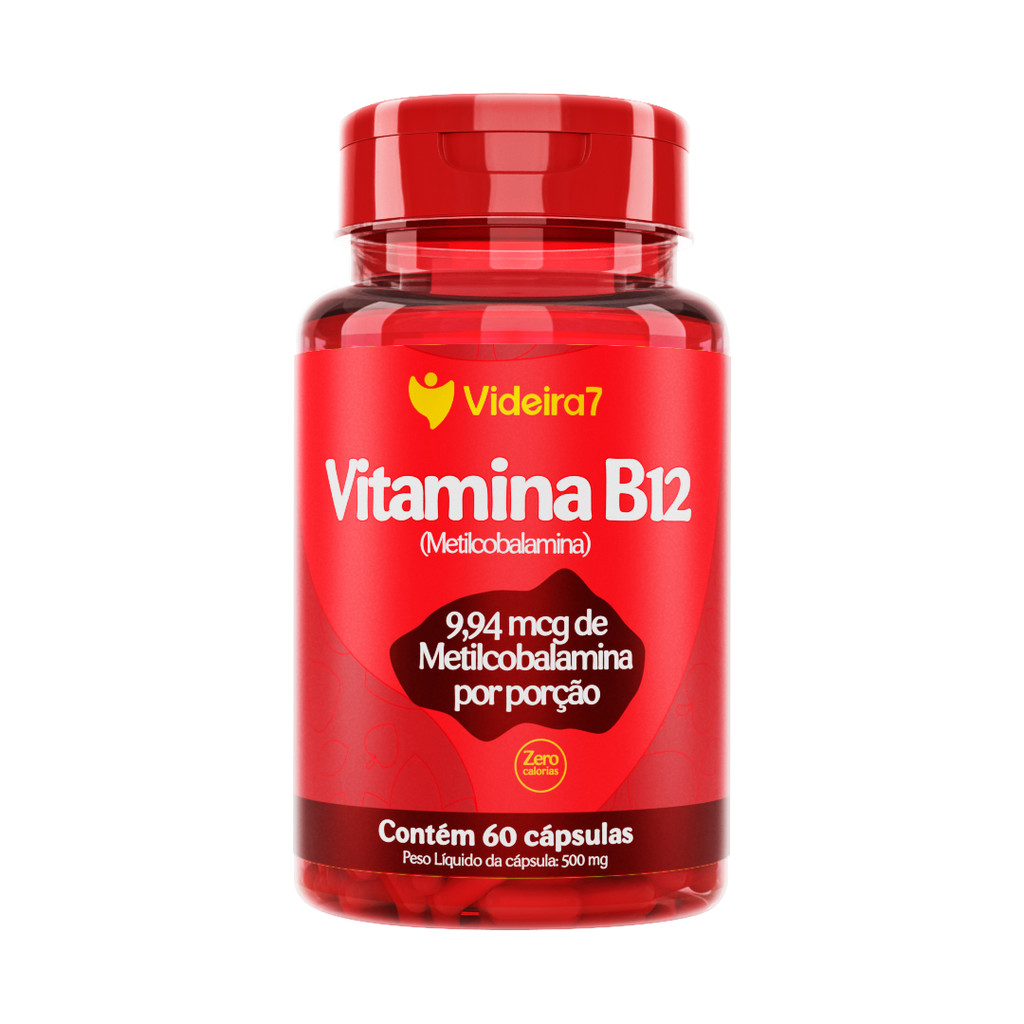 Vitamina B12 (Metilcobalamina) 412% IDR – 60 Cápsulas | Videira7 em Oferta na Shopee