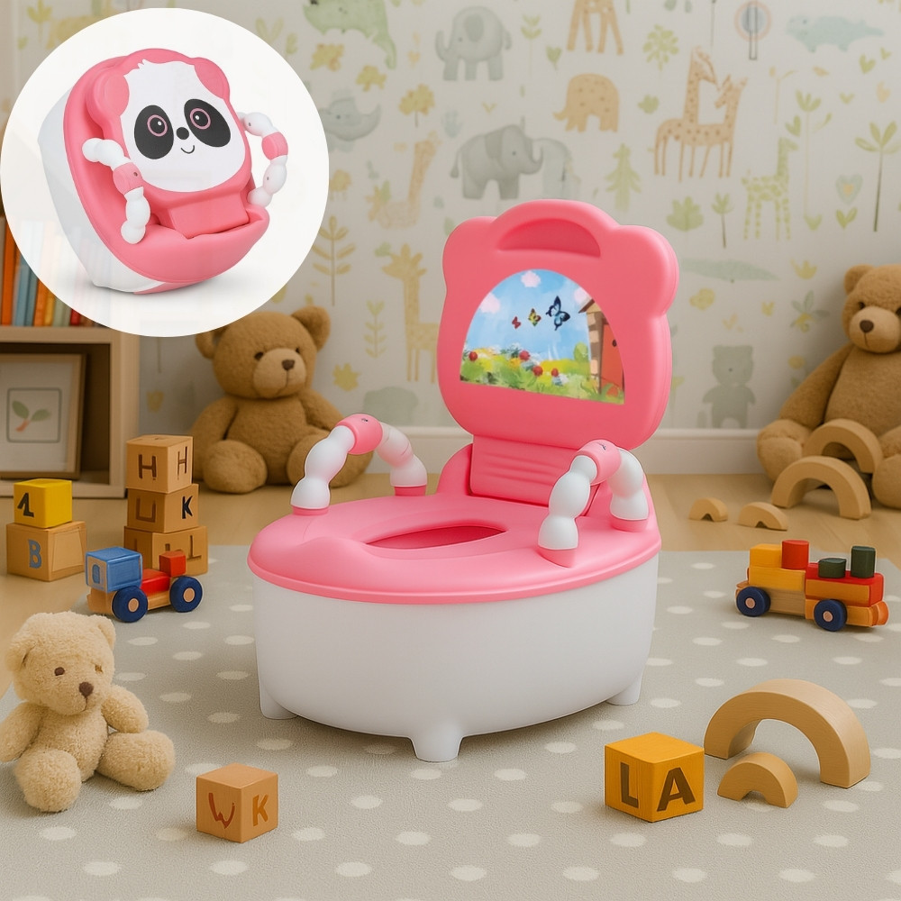 Troninho Infantil Desfralde Privadinha Panda Rosa Deend