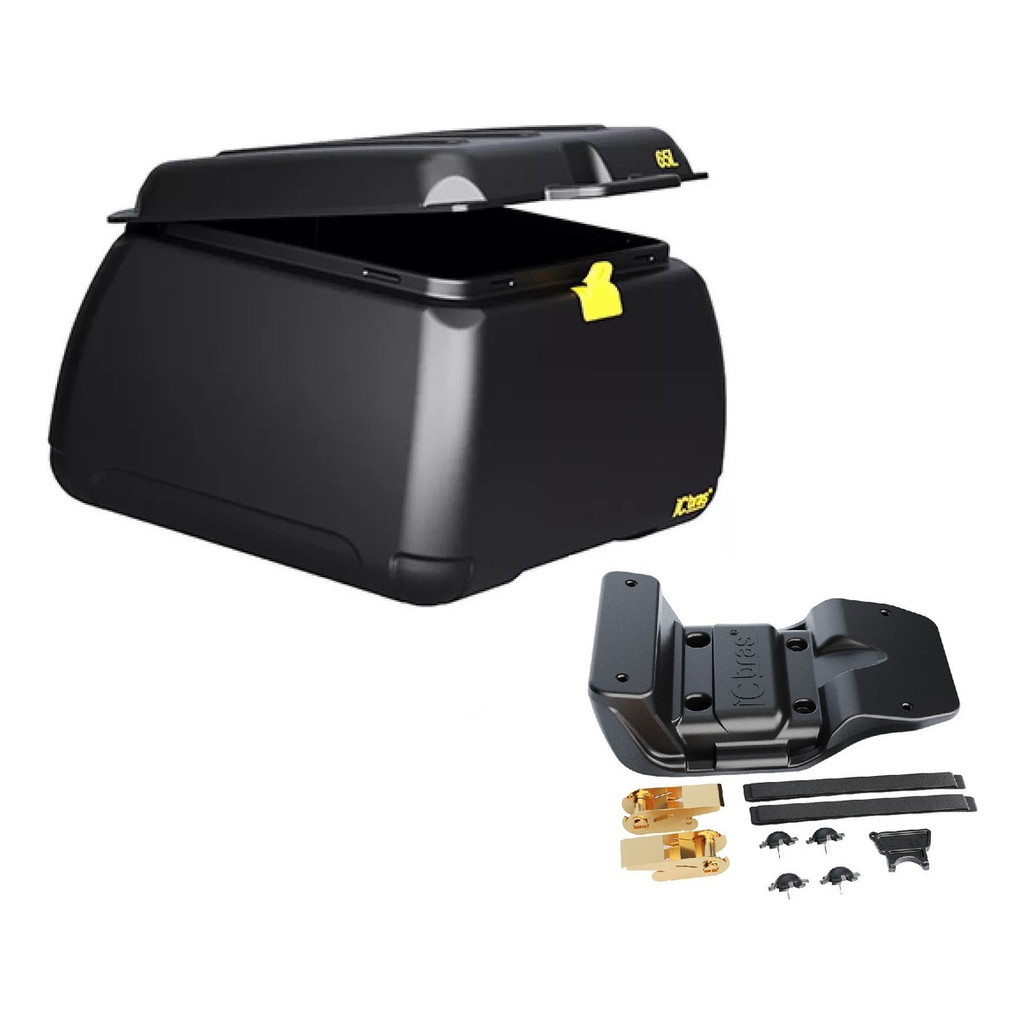 Caixa Baú 65 Litros Com Suporte Universal Motoboy Icbras em Oferta na Shopee