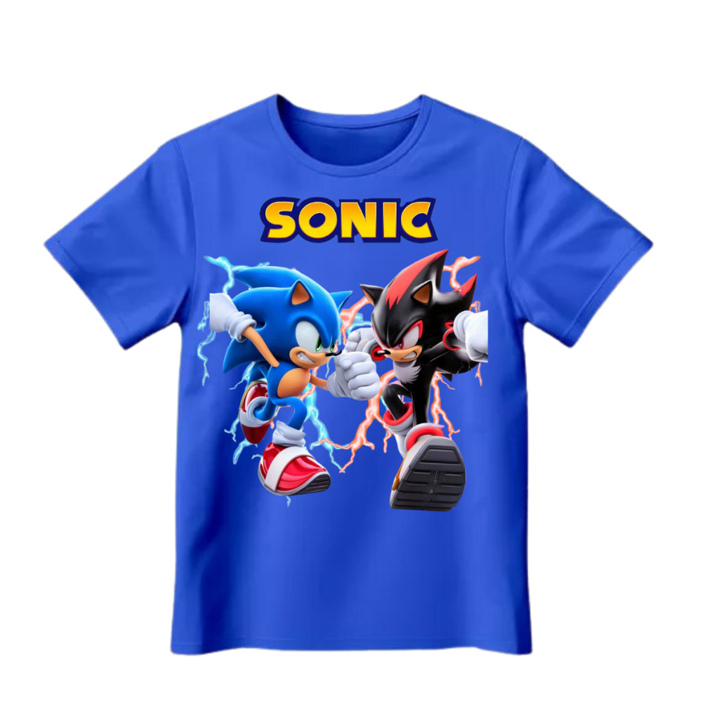 Camiseta camisa blusa Infantil Sonic Shadow Corredores 100% algodão em Oferta na Shopee