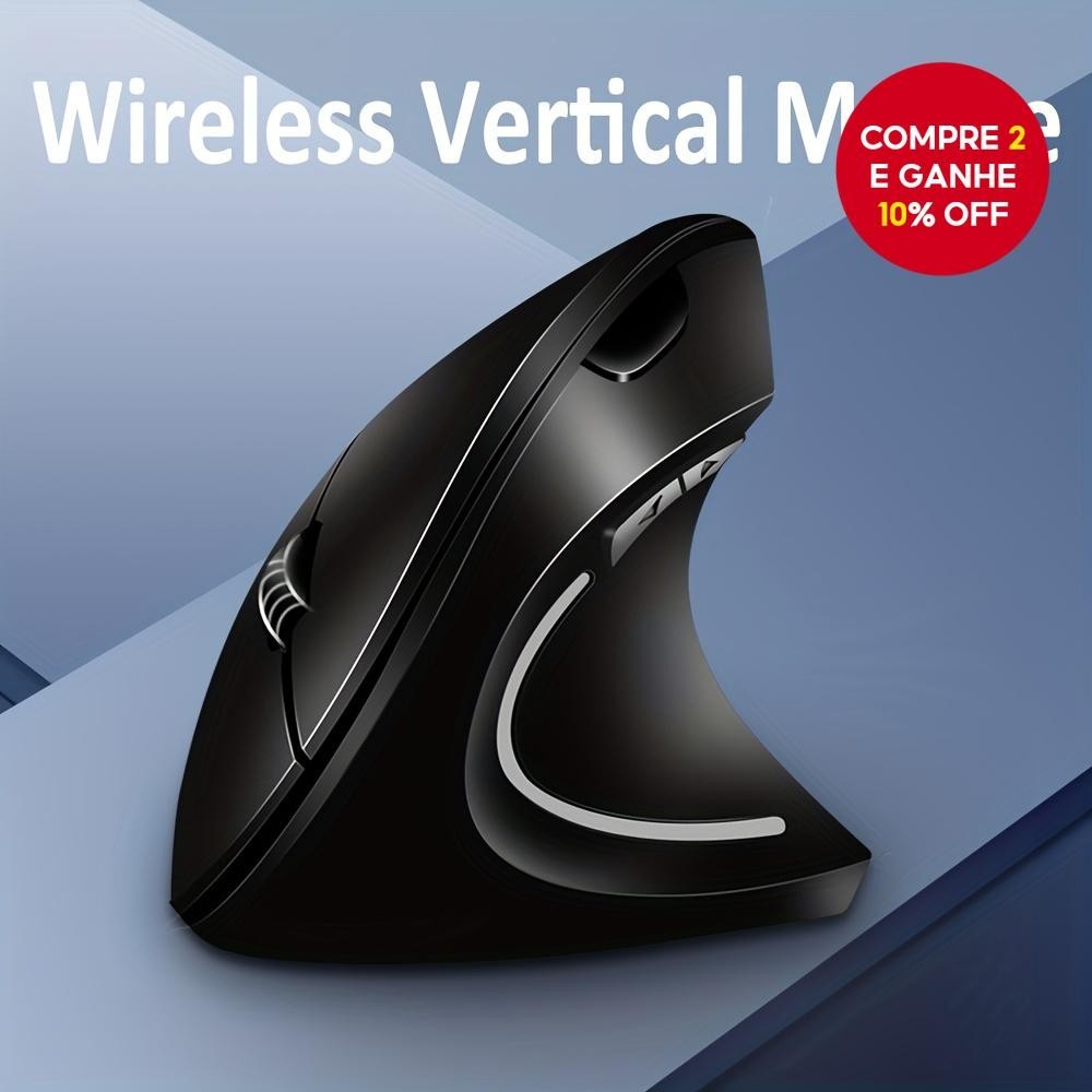 Mouse Vertical Sem Fio USB PC Laptop Escritório Casa Ergonômico Computador Desktop em Oferta na Shopee