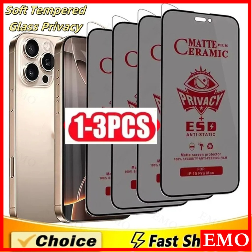 1-3 Pcs Filme Cerâmico Anti Espião Fosco Compatível Com Samsung A56 A36 A26 A16 A06 A55 A35 A15 A54 A14 A15 A05S A73 A11