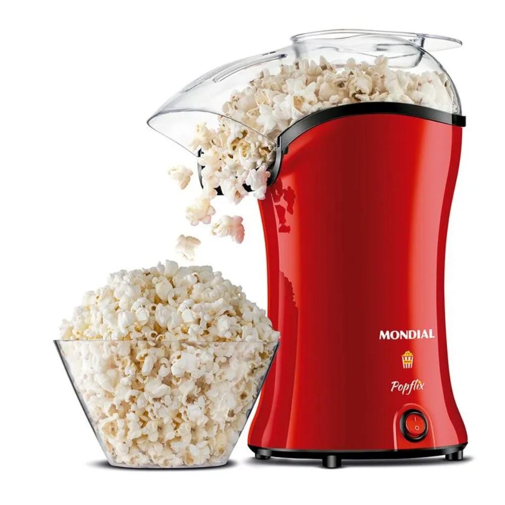 Pipoqueira Elétrica Mondial PopFlix Automática 1200W Vermelho 220V - PP-03 em Oferta na Shopee