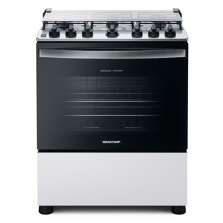 Fogão Brastemp 6 bocas Branco com botões removíveis e exclusivo aro protetor - BFS6NCB
 em Oferta na Shopee