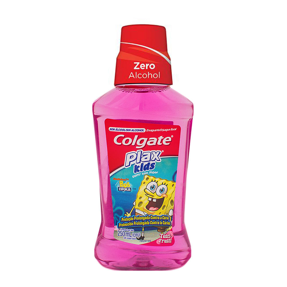 Solução Bucal Colgate Plax Kids com Flúor sem Álcool Tutti-Frutti com 250ml - Health