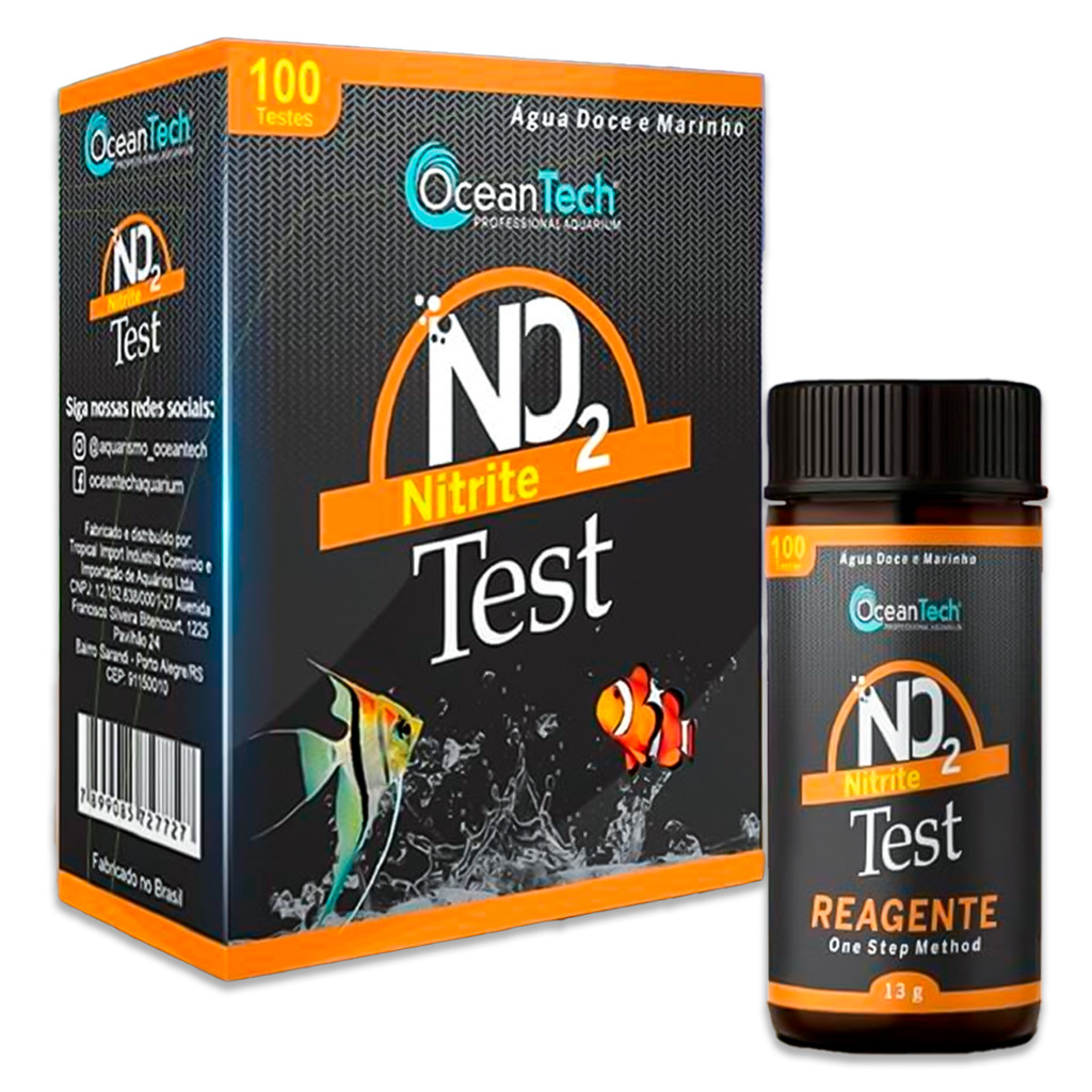 Teste Nitrito NO2 Ocean Tech Água Doce Salgada 100 Testes
