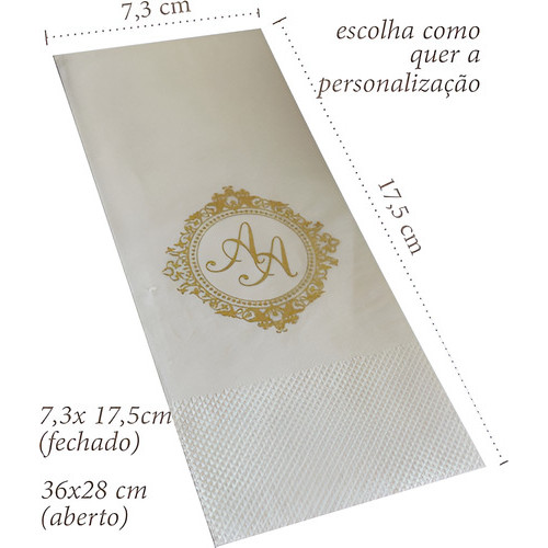 100 Guardanapos Premium Personalizados Retangular 36x28cm Casamento, Aniversários Eventos