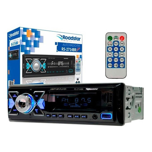 Som Auto Rs-2714Br Plus Fm Bluetooth Micro Sd Usb Roadstar