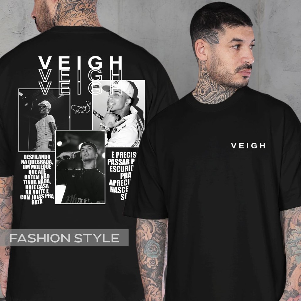 Camiseta Veigh Rapper Trap Tumblr Musicas Frase Álbum Confissões Venci O Mundo Camisa Unissex E Plus Size Algodão Preta em Oferta na Shopee