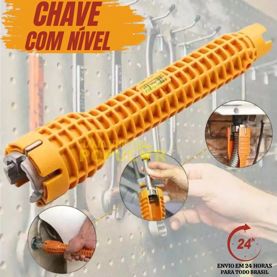 Chave Hidráulica 8 em 1 Chave Para Apertar Cano Pia Troca Torneiras Chave de Pia Multifuncional