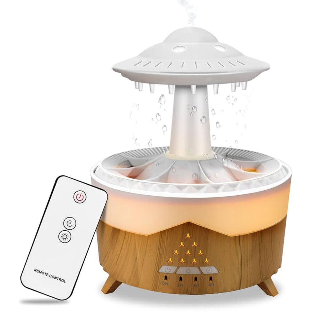 Umidificador Aromaterapia Luz Colorida Efeito Chuva Controle Remoto Oásis OIH-6506 em Oferta na Shopee