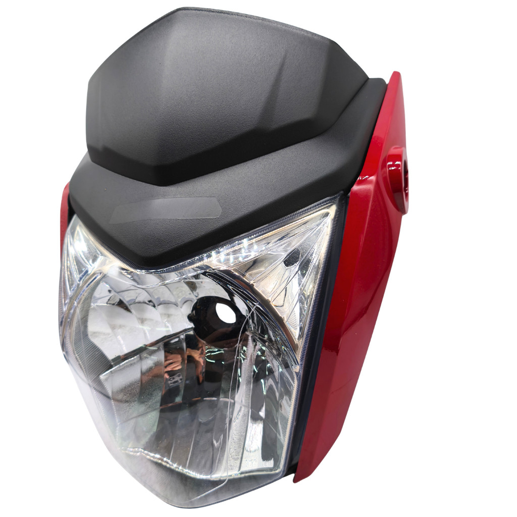 Frente Farol Completa Com Carenagem Vermelha Cg Titan 150 Fan 2015