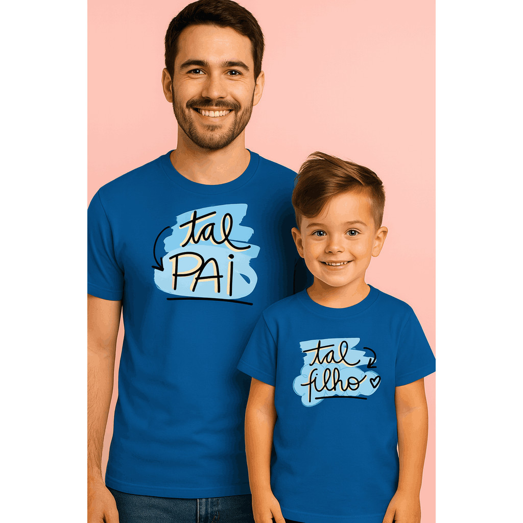 Kit Camiseta Pai e Filho Homenagem Infantil 'Tal Pai Tal Filho' – Igualzinho ao Pai