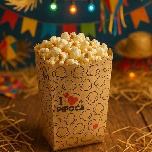 100~500 SACO PIPOCA  KRAFT EU AMO PIPOCA 2 (PLUMA)