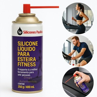 silicone spray lubrificar esteira e bicicleta spinning 400 ml em Oferta na Shopee
