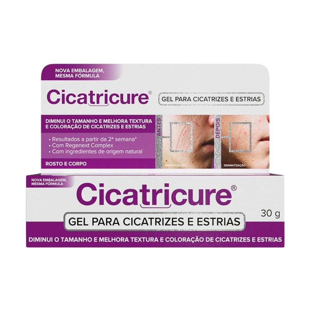 Cicatricure Gel 30g | Tratamento para Cicatrizes, Estrias, Manchas e Marcas de Acne – Rosto e Corpo