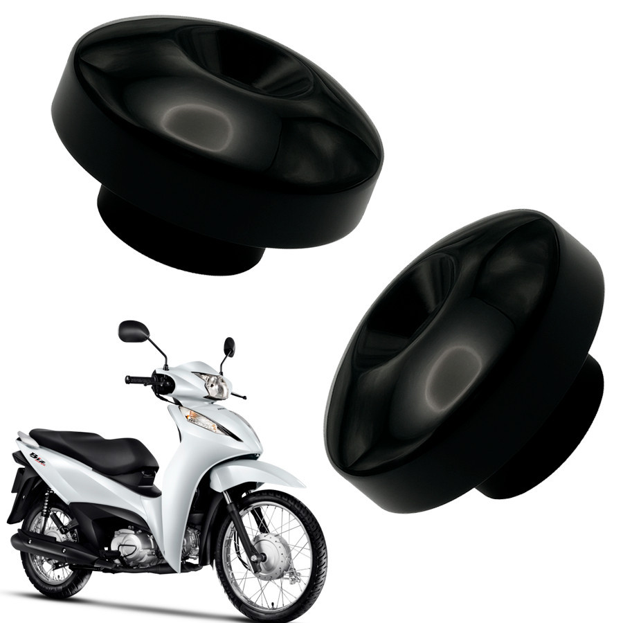Par De Peso Guidão Honda Biz 125 EX ES 2025 Mod. Original Preto com Parafusos