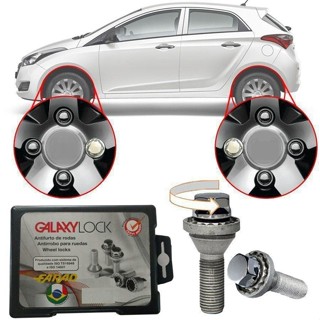 Trava Antifurto Anti Roubo de Roda Parafuso Porca Farad Galaxylock Hyundai HB20 2013 à 2019 em Oferta na Shopee