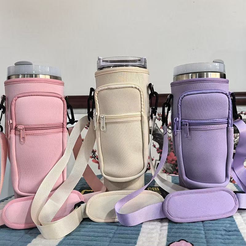Capa Térmica p/ Copo 40oz (1,2L) - Bolsa Resistente c/ Bolso p/ Celular e Chaves